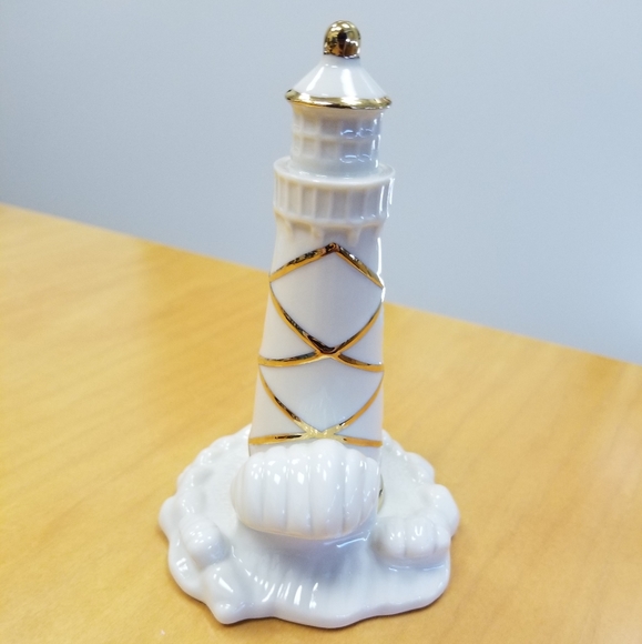 NWOT Lenox Ivory & 24k Gold Fine China Lighthouse - Picture 5 of 5